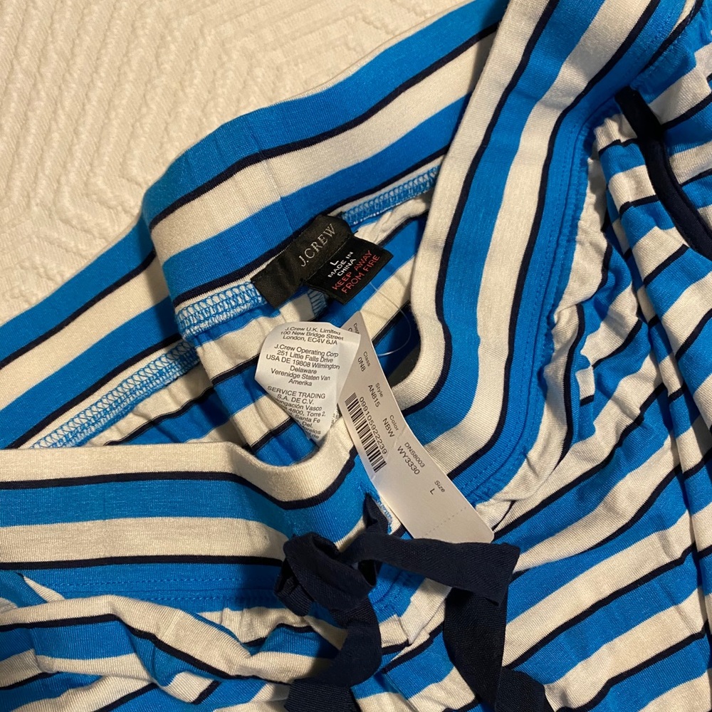 J. Crew pajamas jersey jogger pants in stripe